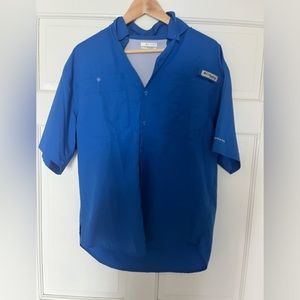 Columbia PFG Bahama II Short Sleeve - Size S - Royal Blue